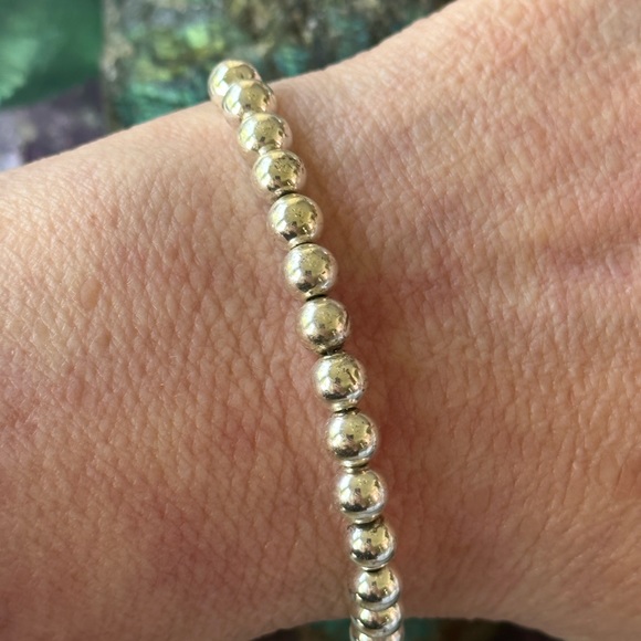 Sterling silver ball's adjustable bracelet - Picture 5 of 6
